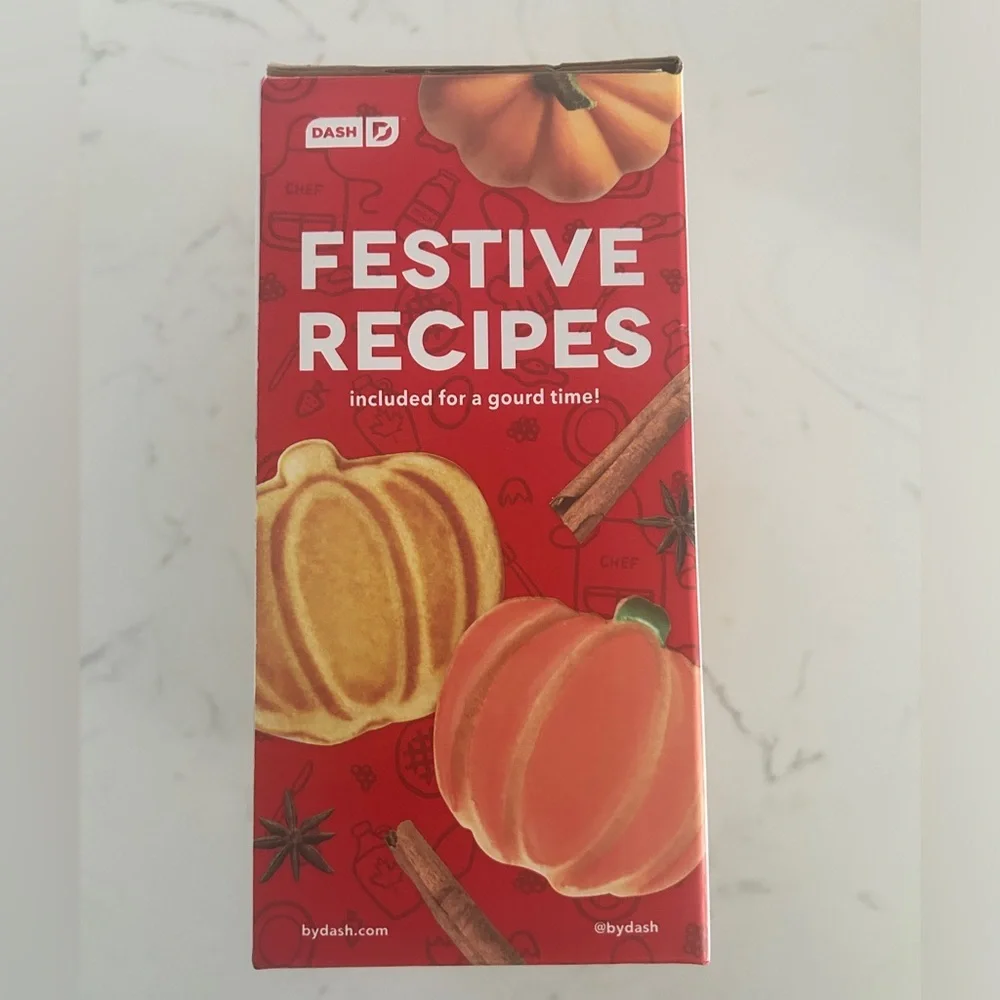 DASH Mini Maker for Individual Waffles, Hash Browns, 4”, Orange Pumpkin- NWT